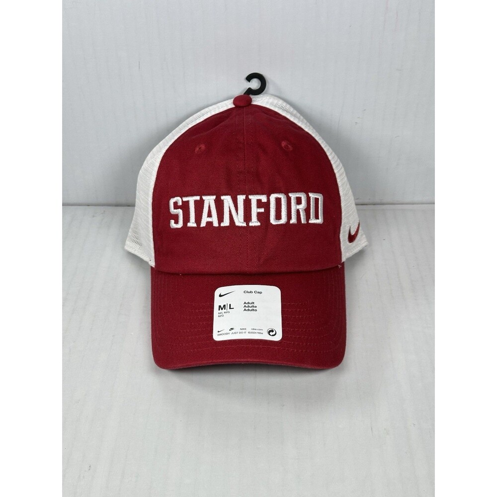 Size M/L Nike Stanford University Cardinal Red White Adult Club Cap Hat NWT